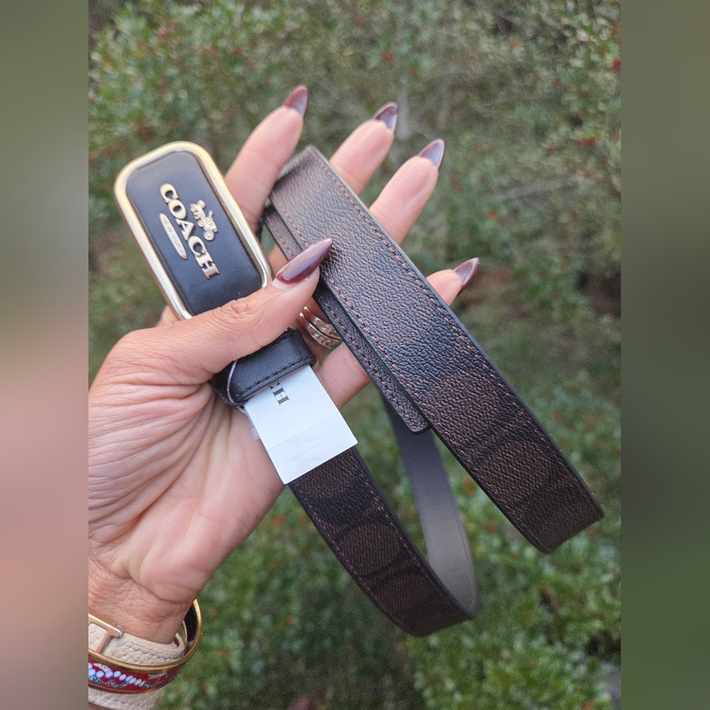New Coach Unisex Monogram Belt